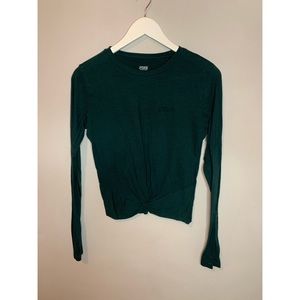 Victoria’s Secret Pink green tie long sleeve